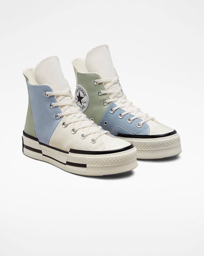 Tenisky Vysoke Converse Chuck 70 Plus Materiál Mashup Damske Olivovo Zelená | SK ZKLXJ8